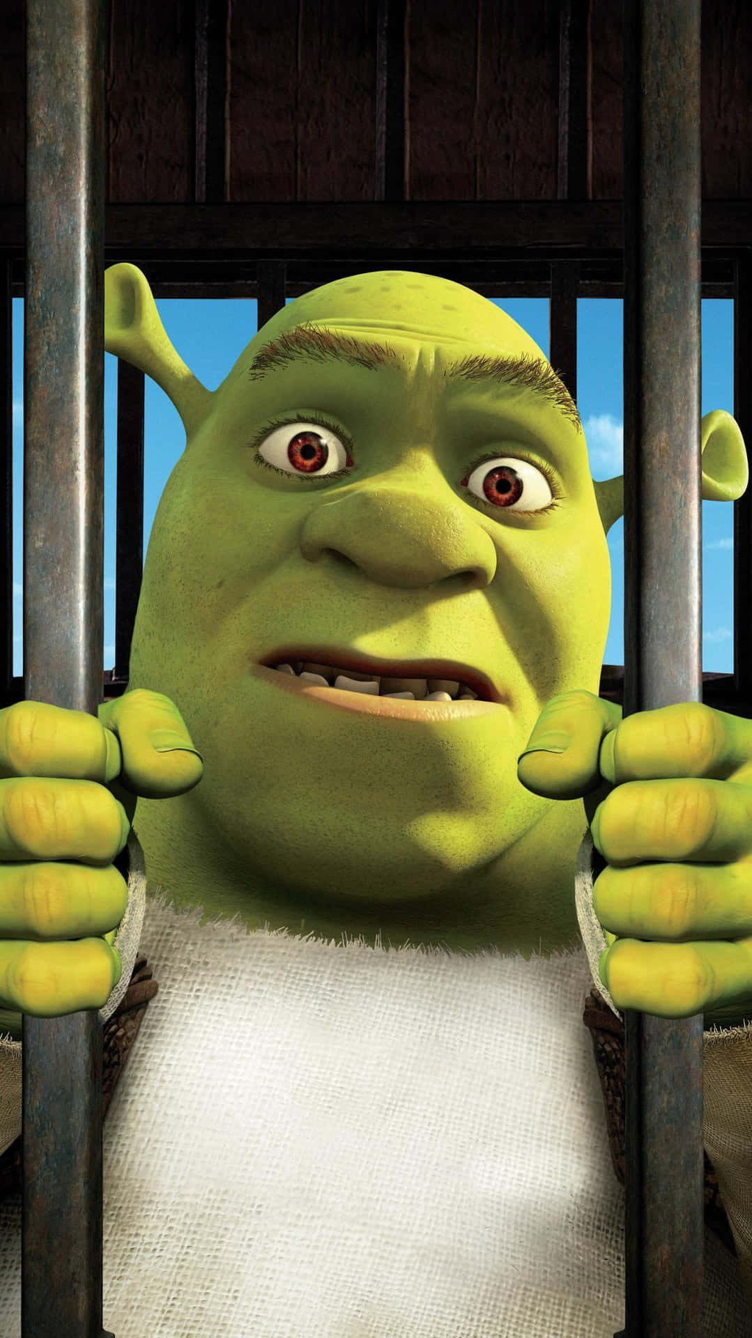 Dettesjove Billede Af Shrek, Der Prøver At Gemme Sig For Sine Børn, Vil Få Dig Til At Grine!