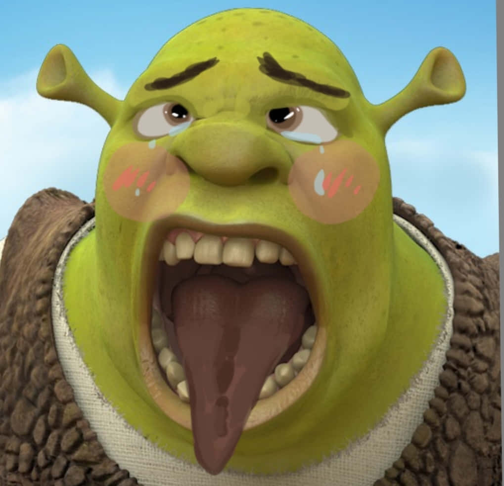 "Love and laughter: Shrek strikes another endearing pose!"