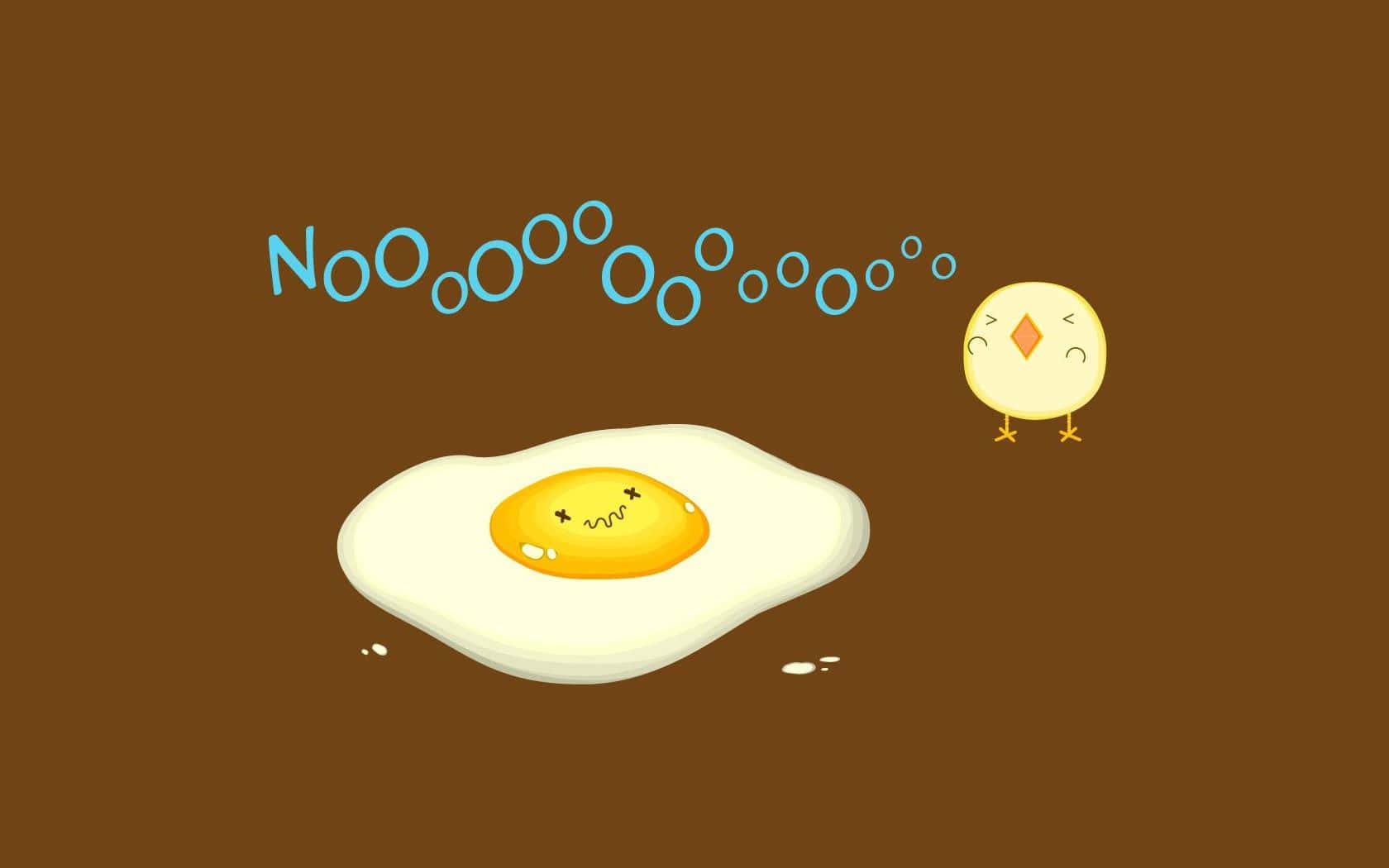Egg And Bird Funny Simple Desktop Wallpaper