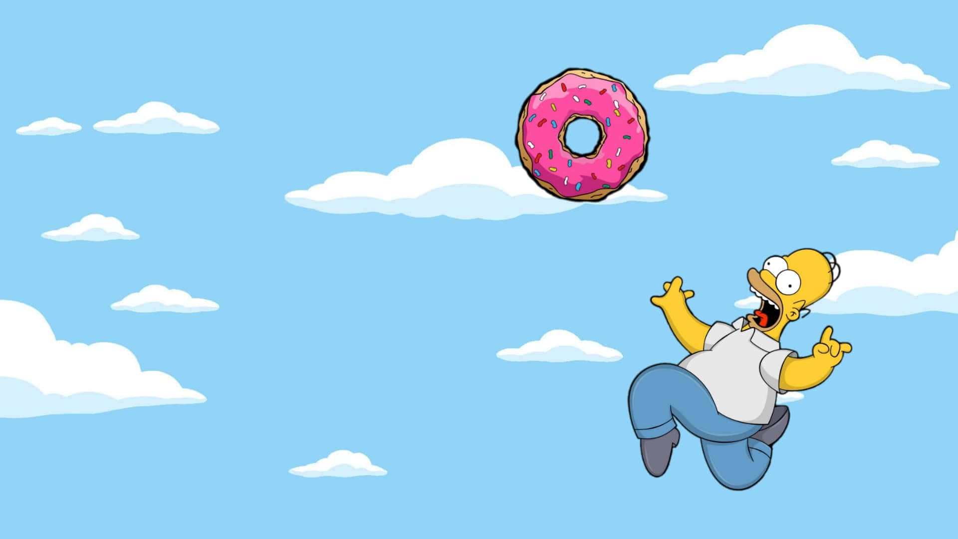 Homer og Bart Simpson lever det gode liv. Wallpaper