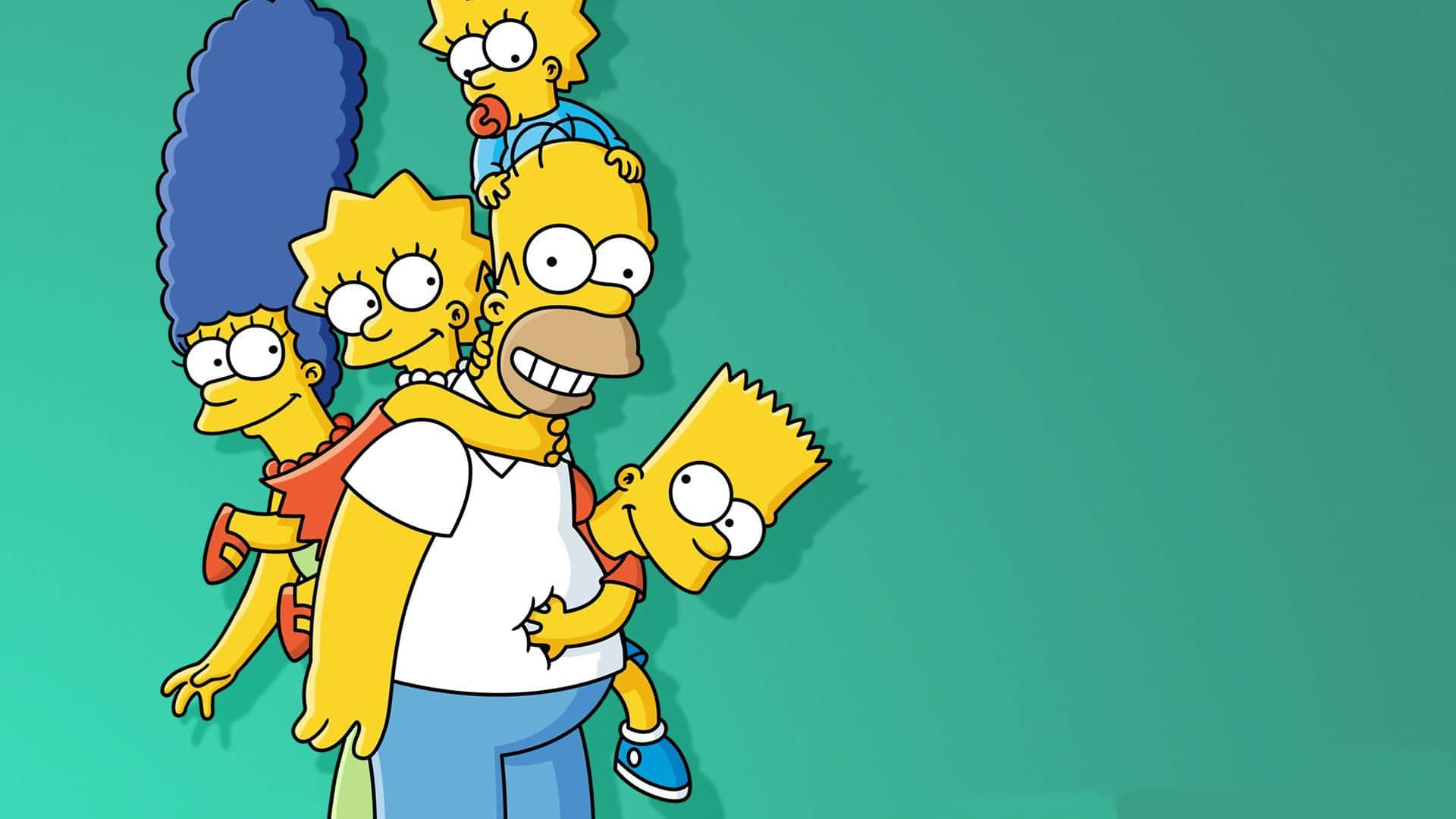 Homer Simpson spiser ud af skraldespanden Wallpaper