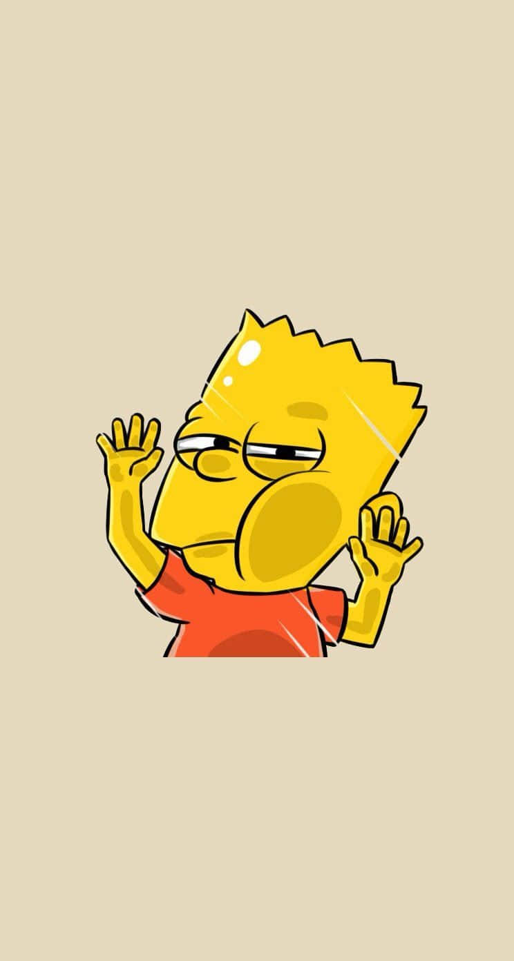 Funny Bart Face Simpsons Wallpaper