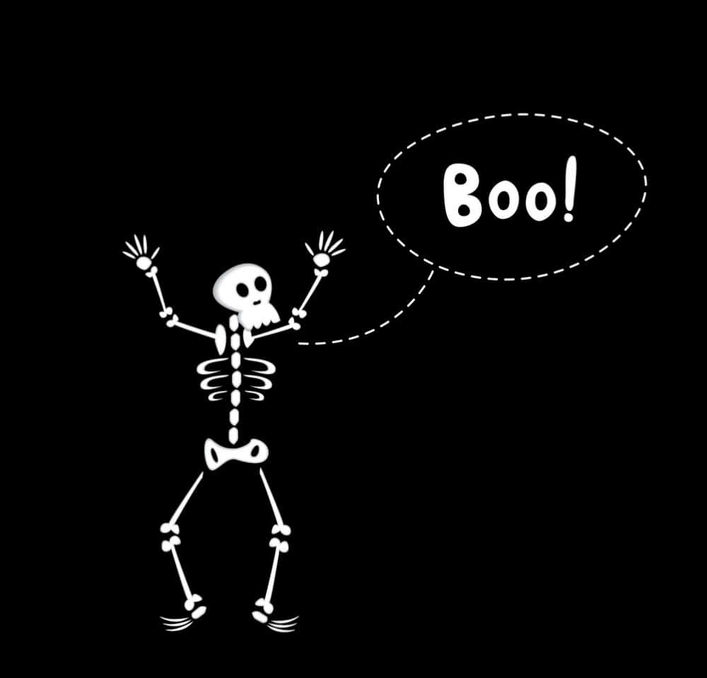Funny Cute Scary Skeleton Picture