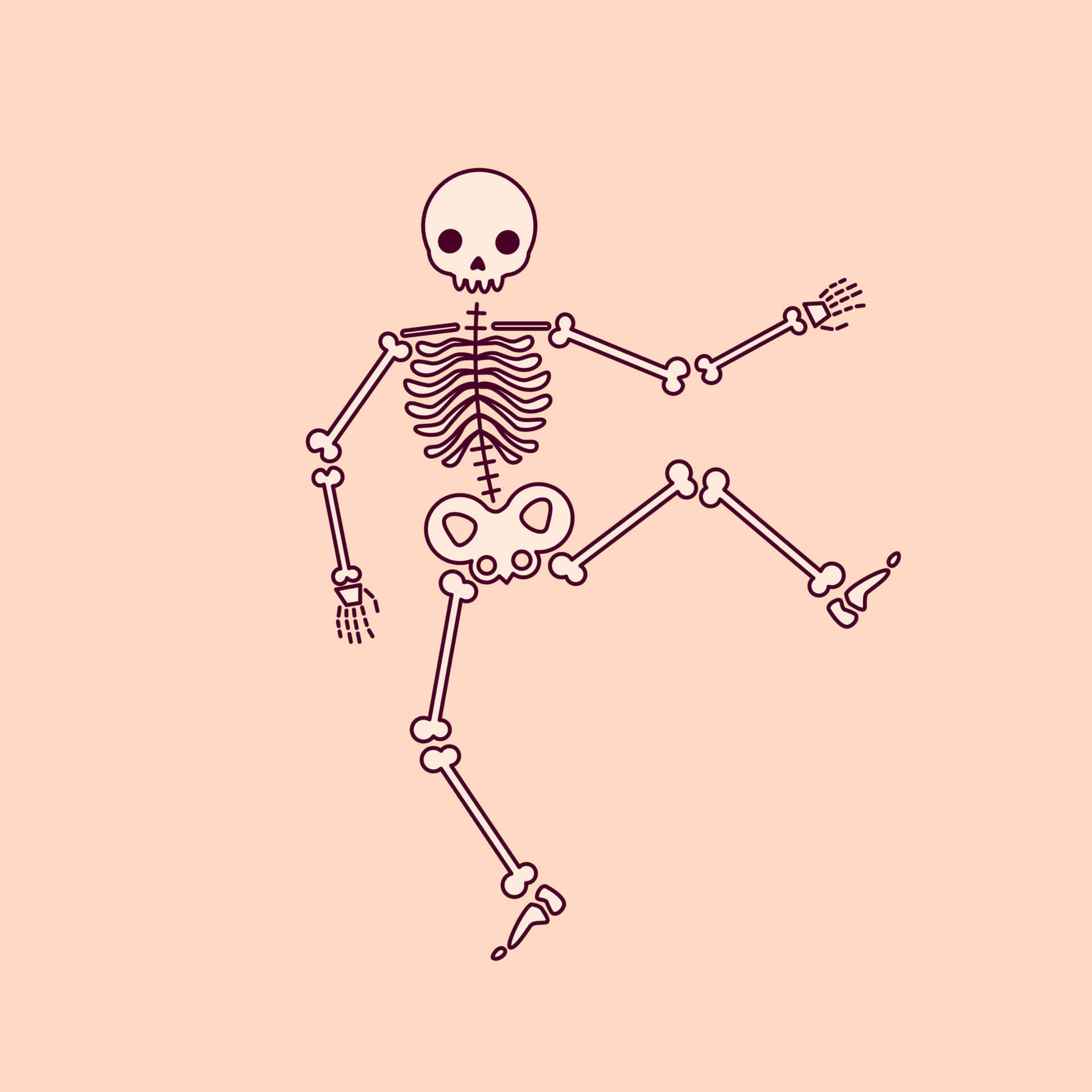 Funny Skeleton Cute Dancing Picture