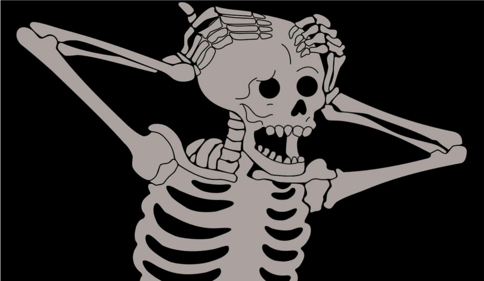 Funny Skeleton Shocked Confused Picture