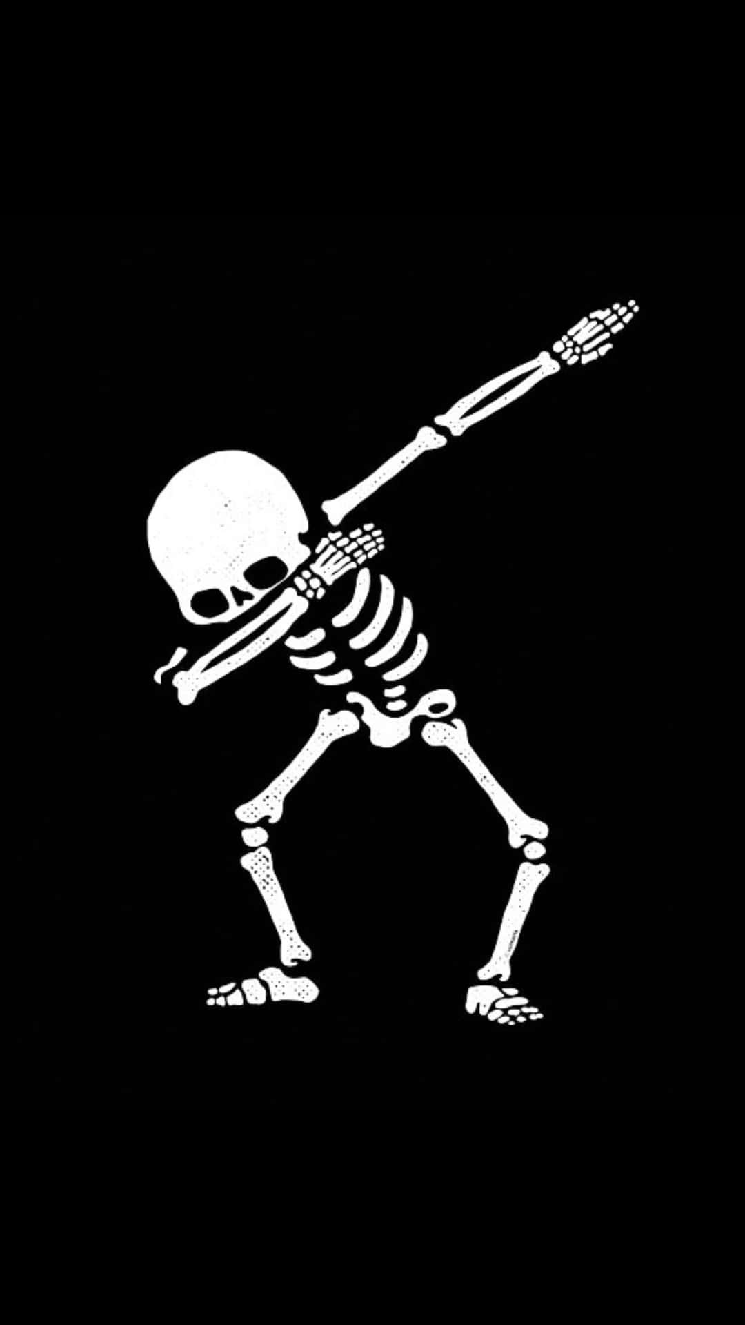Funny Skeleton Dabbing Art Picture
