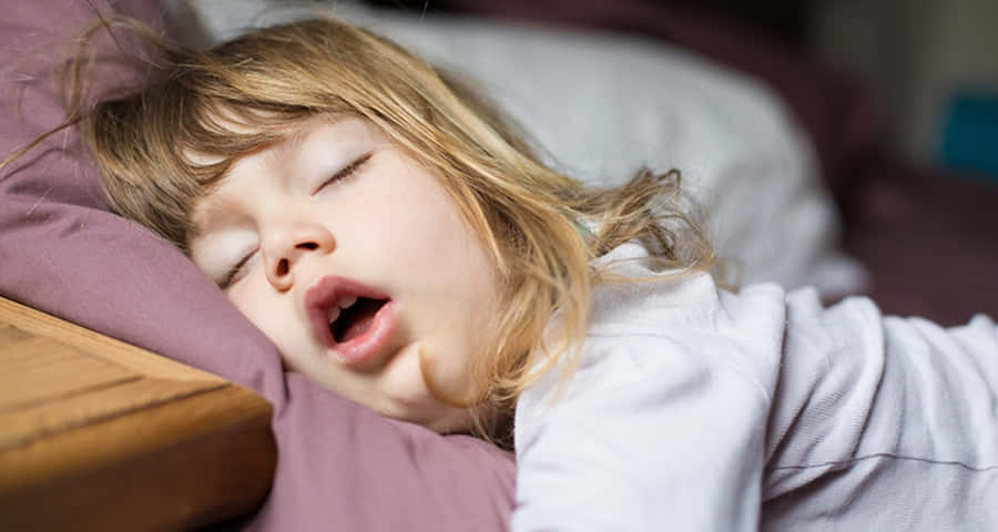 Girl Funny Sleeping Open Mouth Picture