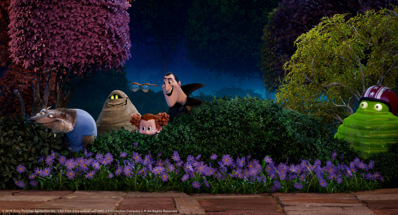 Funny Sneaking Dracula And Friends Hotel Transylvania 2 Wallpaper