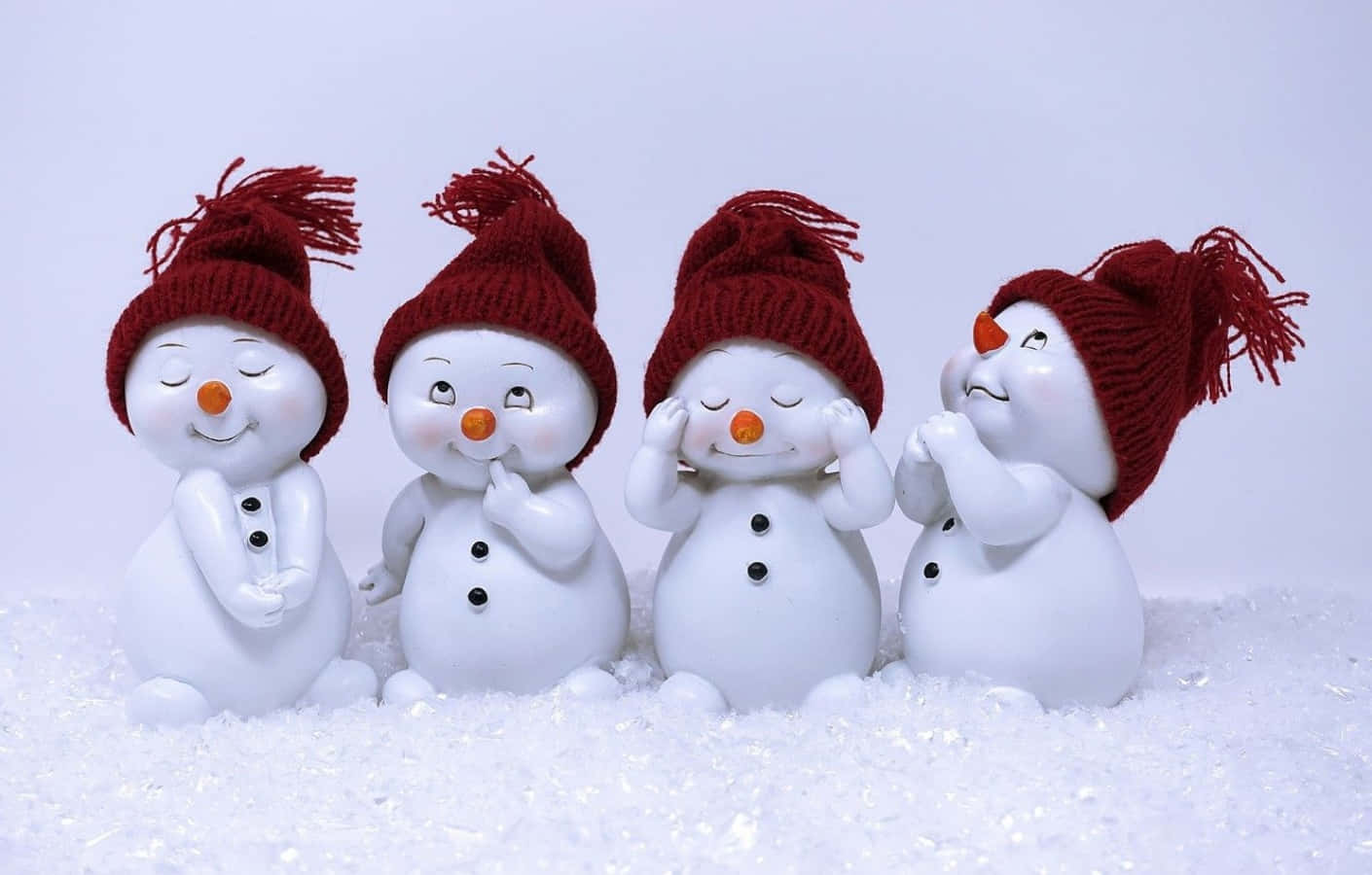 Funny Snow Man Cute Art Picture