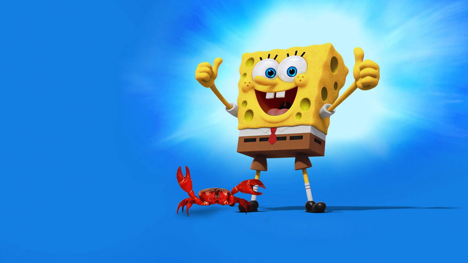 Funny Spongebob Giving A Thumbs Up Wallpaper