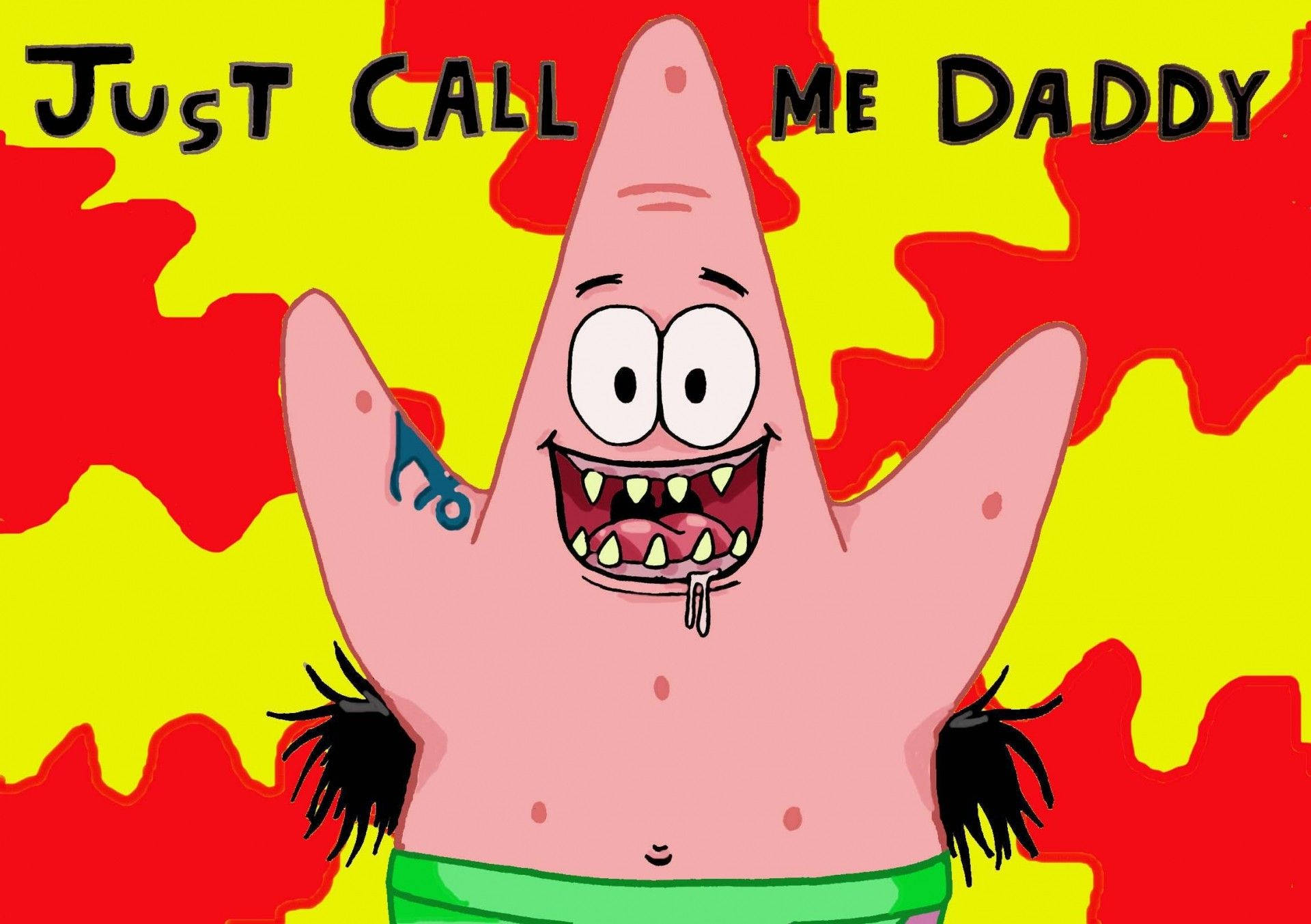 Funny Spongebob Just Call Me Daddy Wallpaper