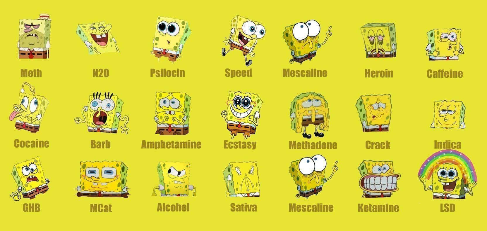 Funny Spongebob's silly faces