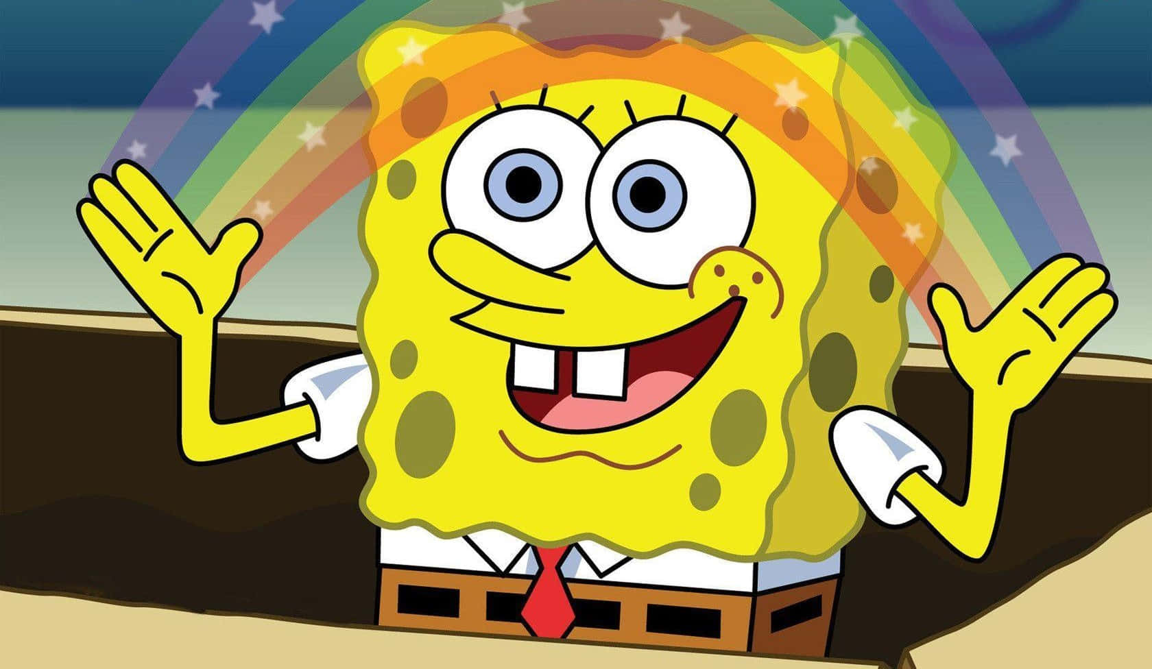 "A smile from SpongeBob SquarePants that always brightens your day!"