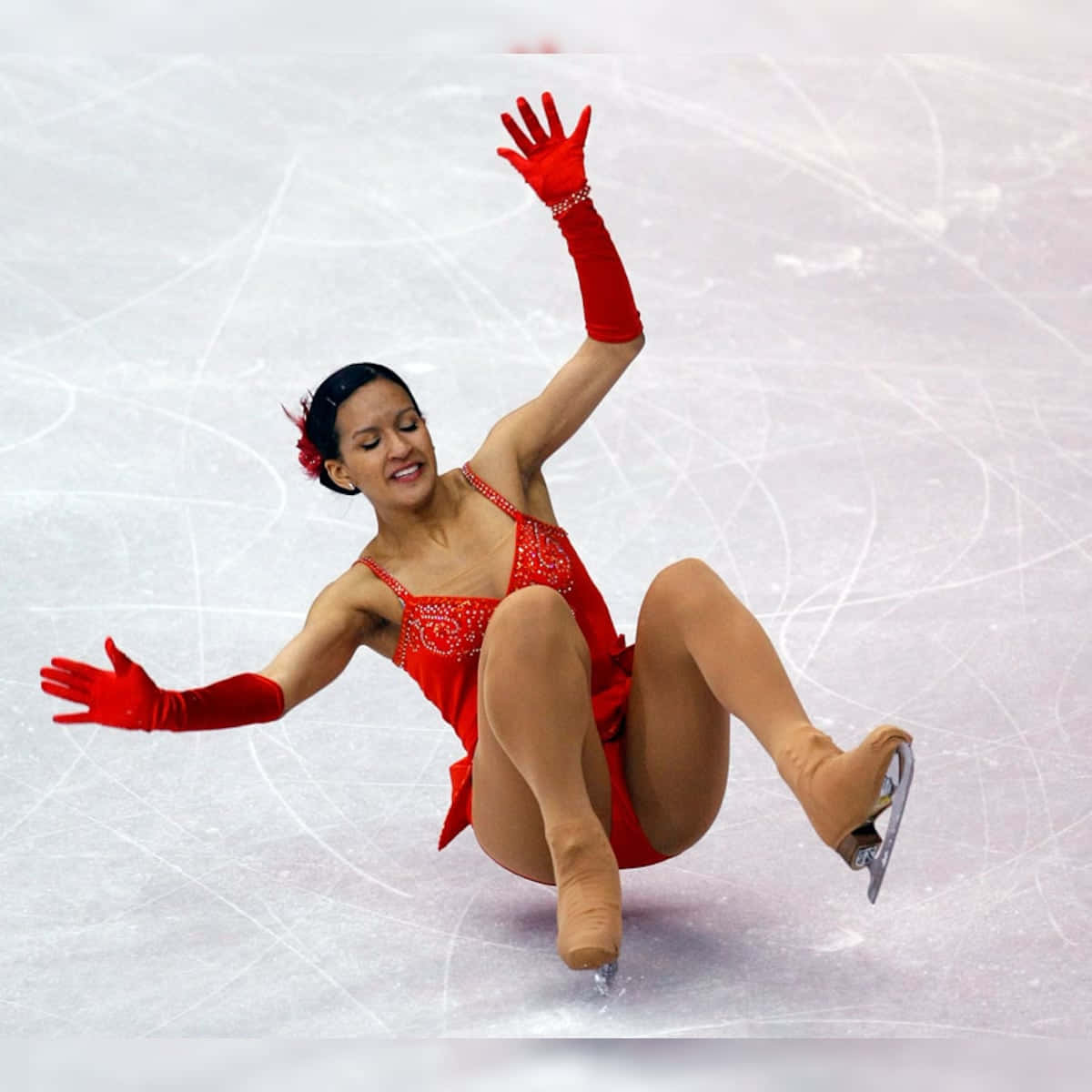 Funny Sports Ice Skater Falling Picture