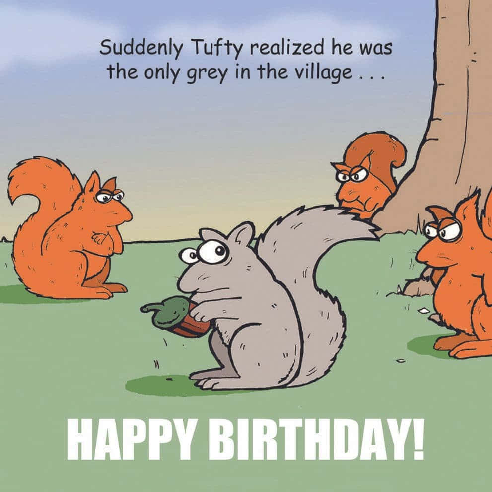 Funny Squirrel Birthday Picture
