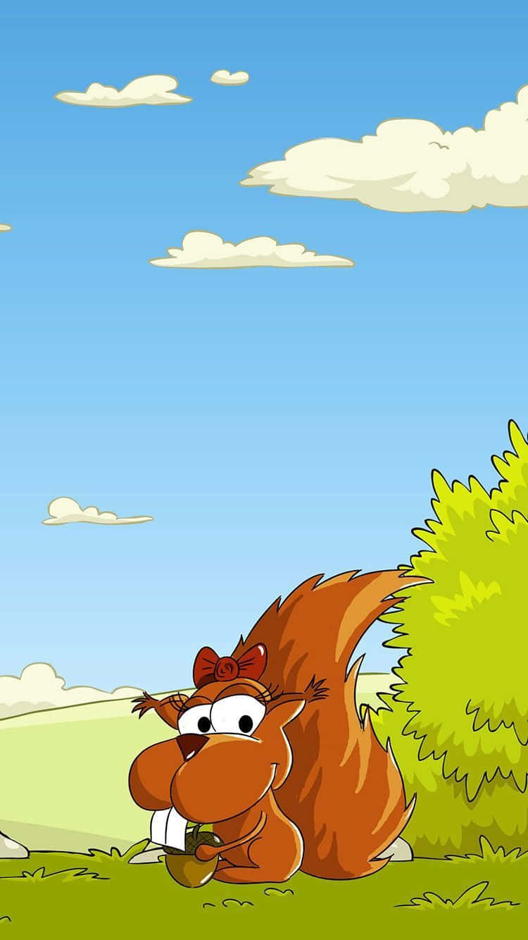 Zeichentrickfunny-eichhörnchen Mit Schleifenbildern