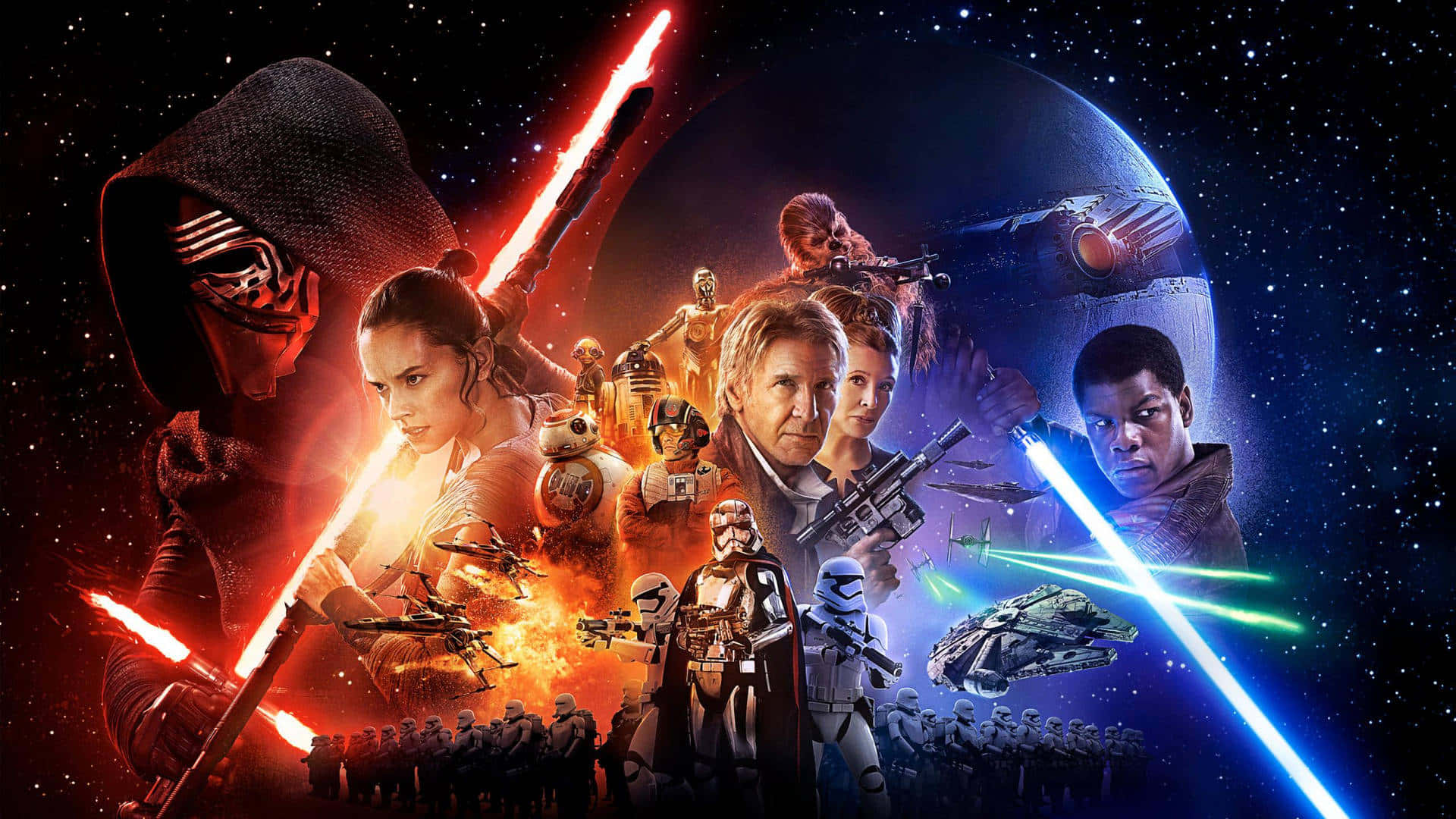 Star Wars: Den Friske Side Med Alle Ny Karakterer Wallpaper