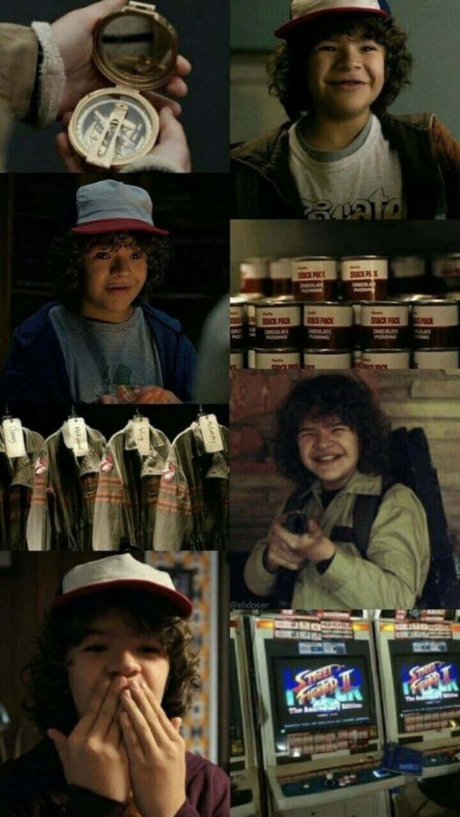Funny Stranger Things Gaten Matarazzo Collage Pictures