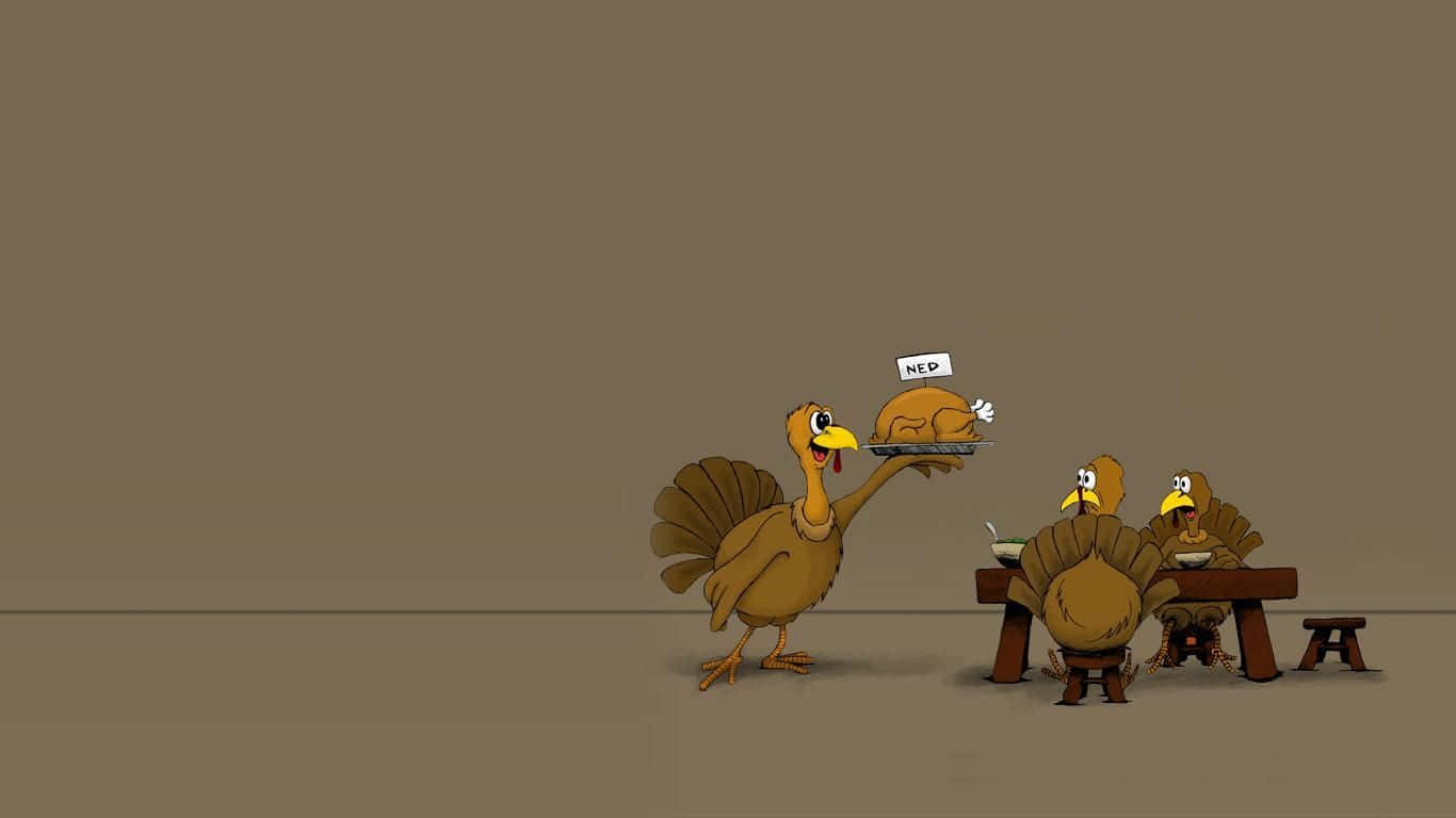 Hilarious Thanksgiving Family Photo Wallpaper