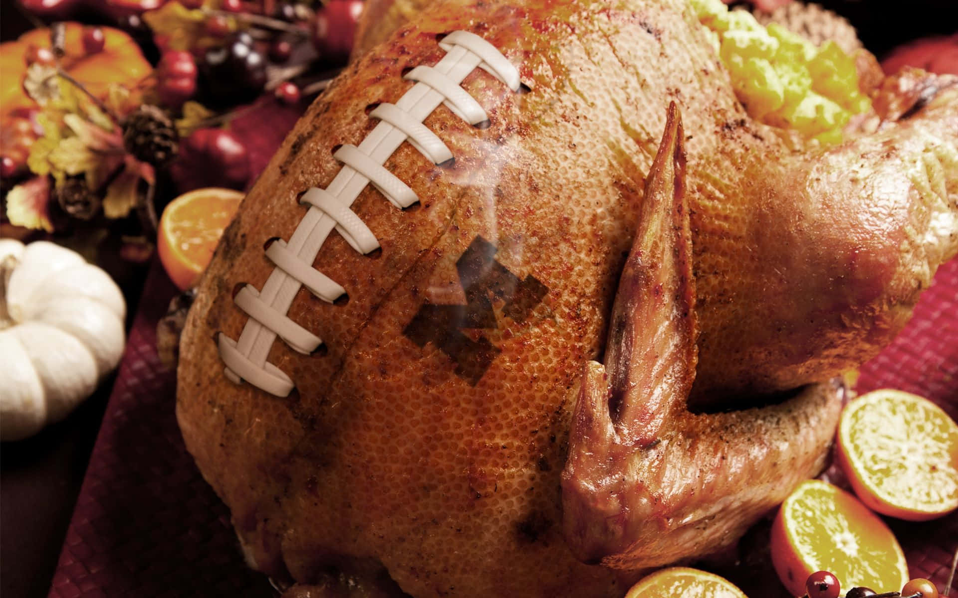 Funny Thanksgiving Football Turkey Wallpaper