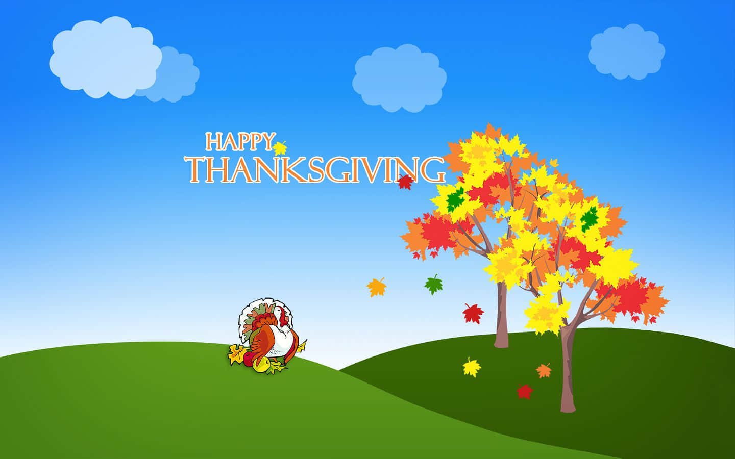 ¡quetengas Unas Divertidas Vacaciones De Acción De Gracias Con Amigos Y Familiares! Fondo de pantalla