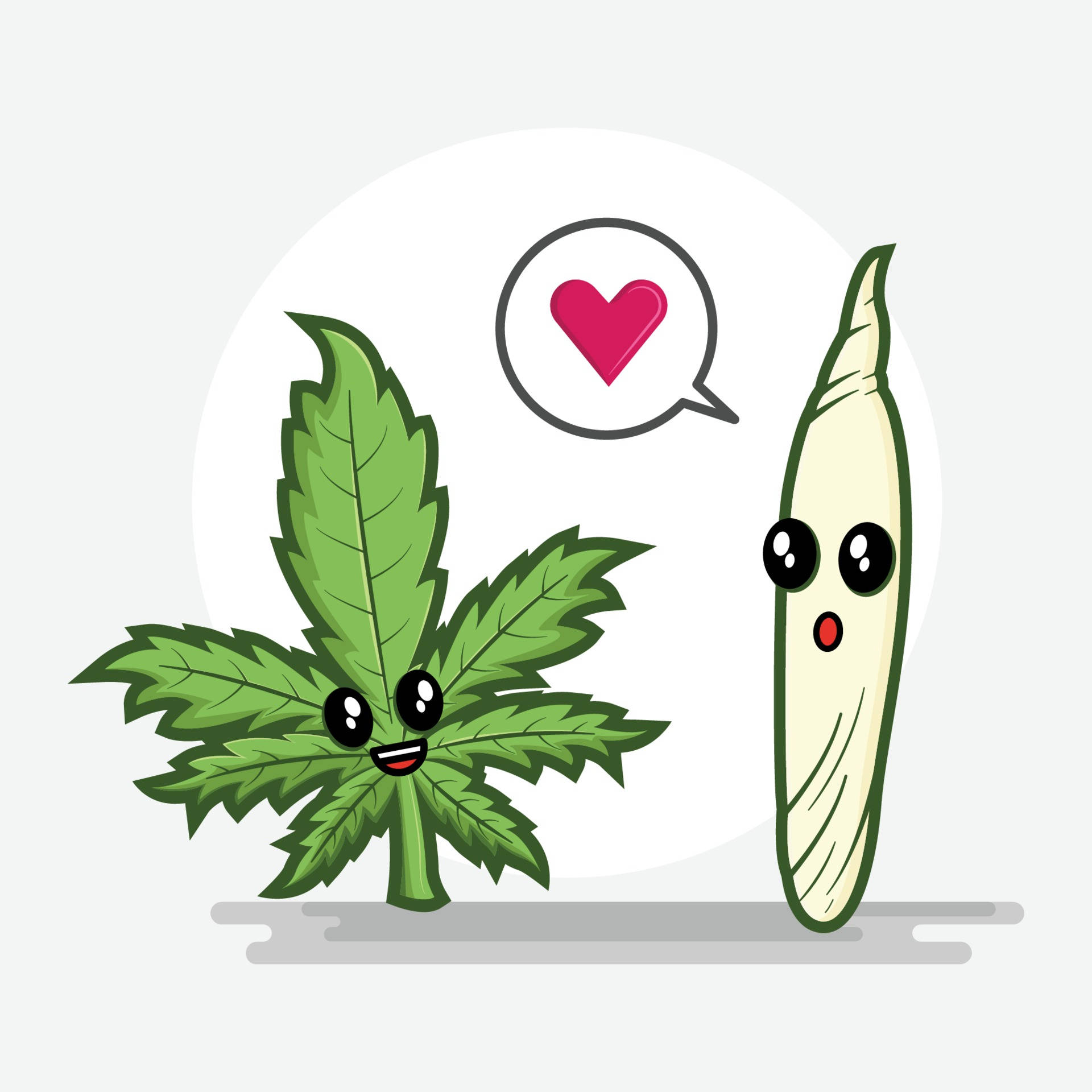 Funny Weed With Heart Wallpaper