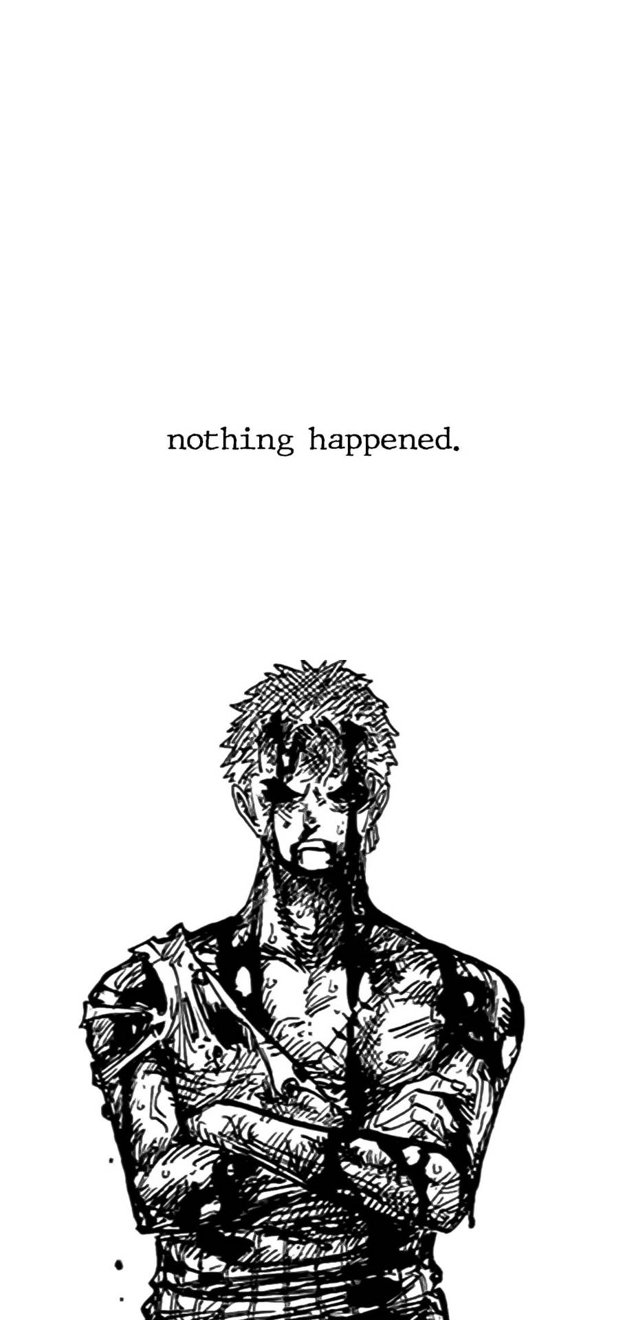 Funny Zoro One Piece Anime Black And White iPhone Wallpaper