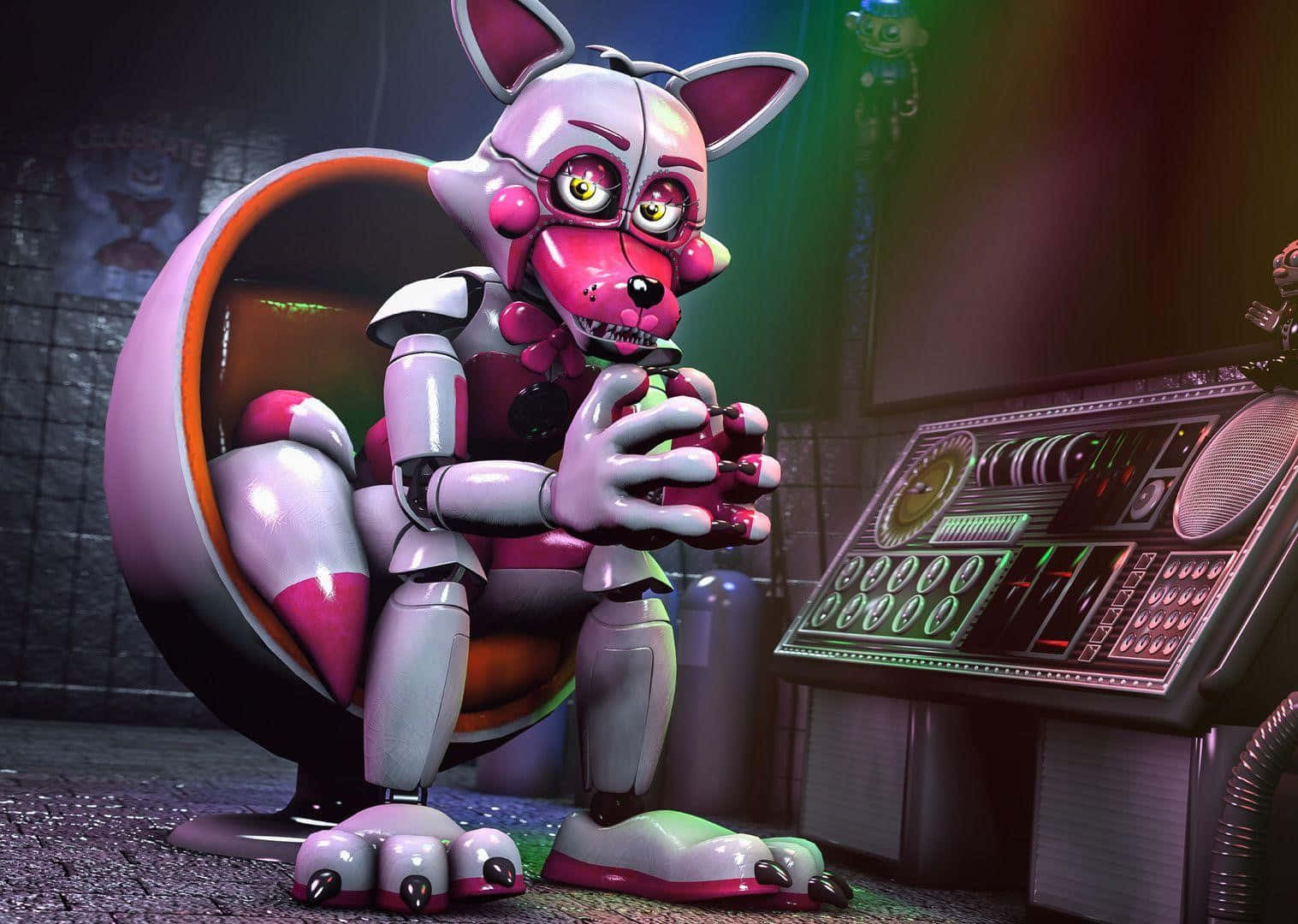 Funtime Foxy: A Vibrant and Intriguing Character Wallpaper