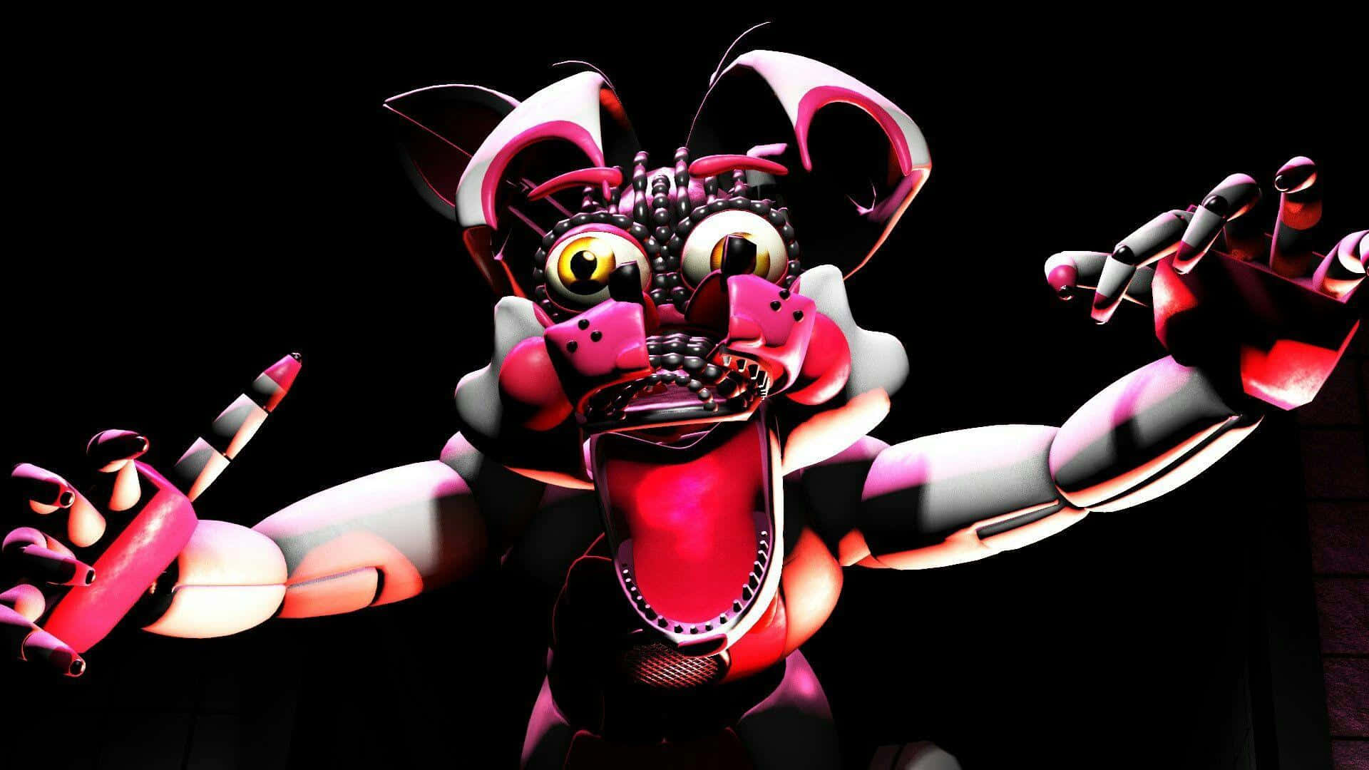 Funtime Foxy's Colorful Show Wallpaper