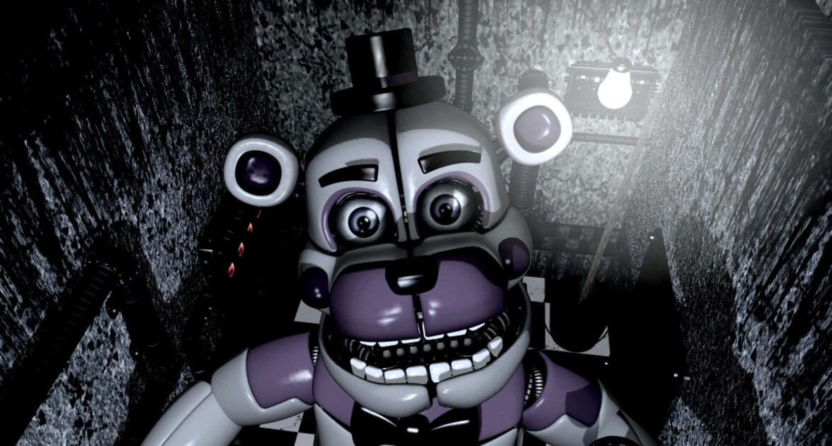 Funtime Freddy - The Entertaining Animatronic Bear from Five Nights at Freddy's Sister Location Wallpaper