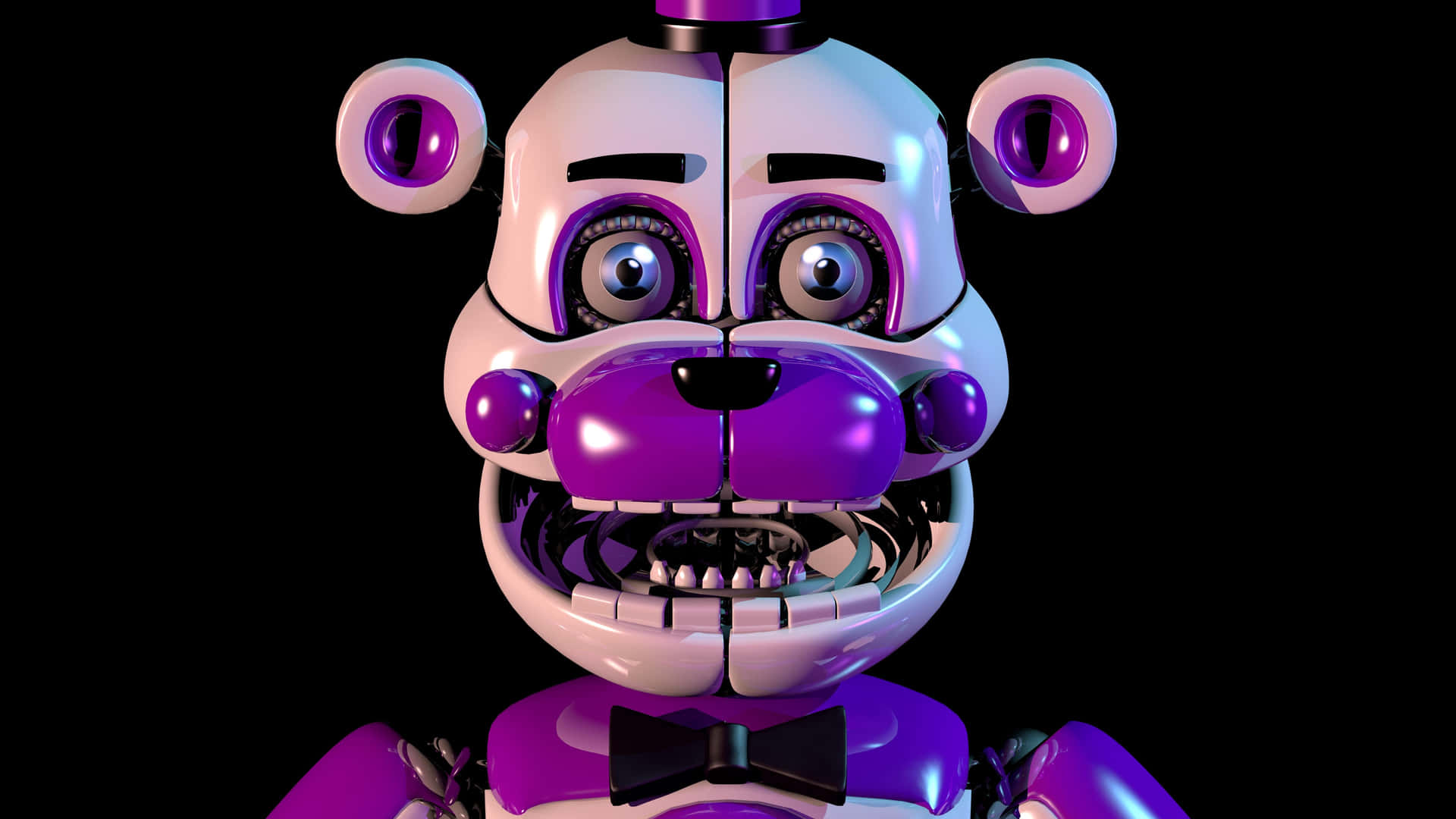 Funtime Freddy and his Puppet Bon-Bon in the Spotlight Wallpaper