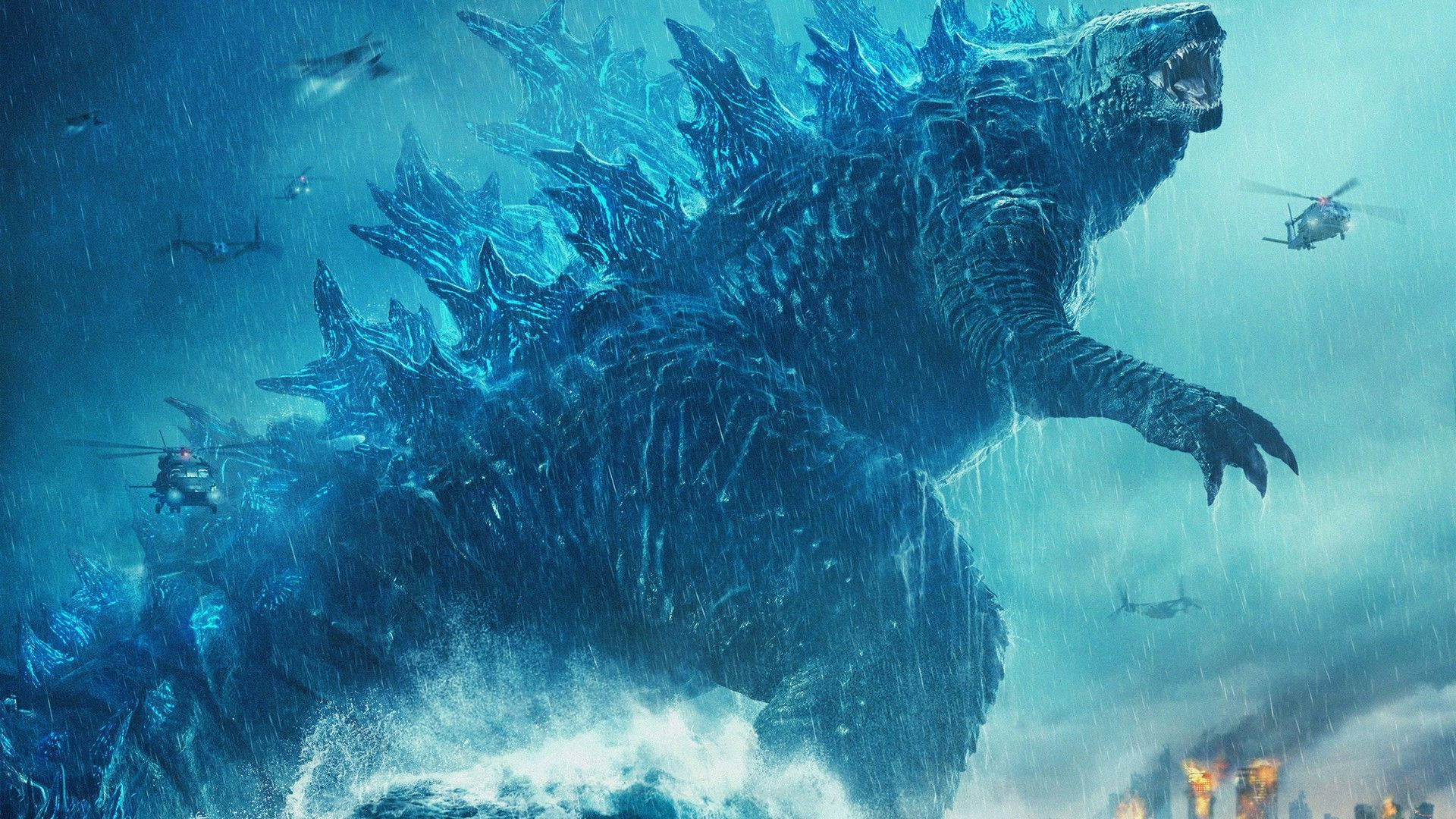 Furious Monster King Godzilla Background