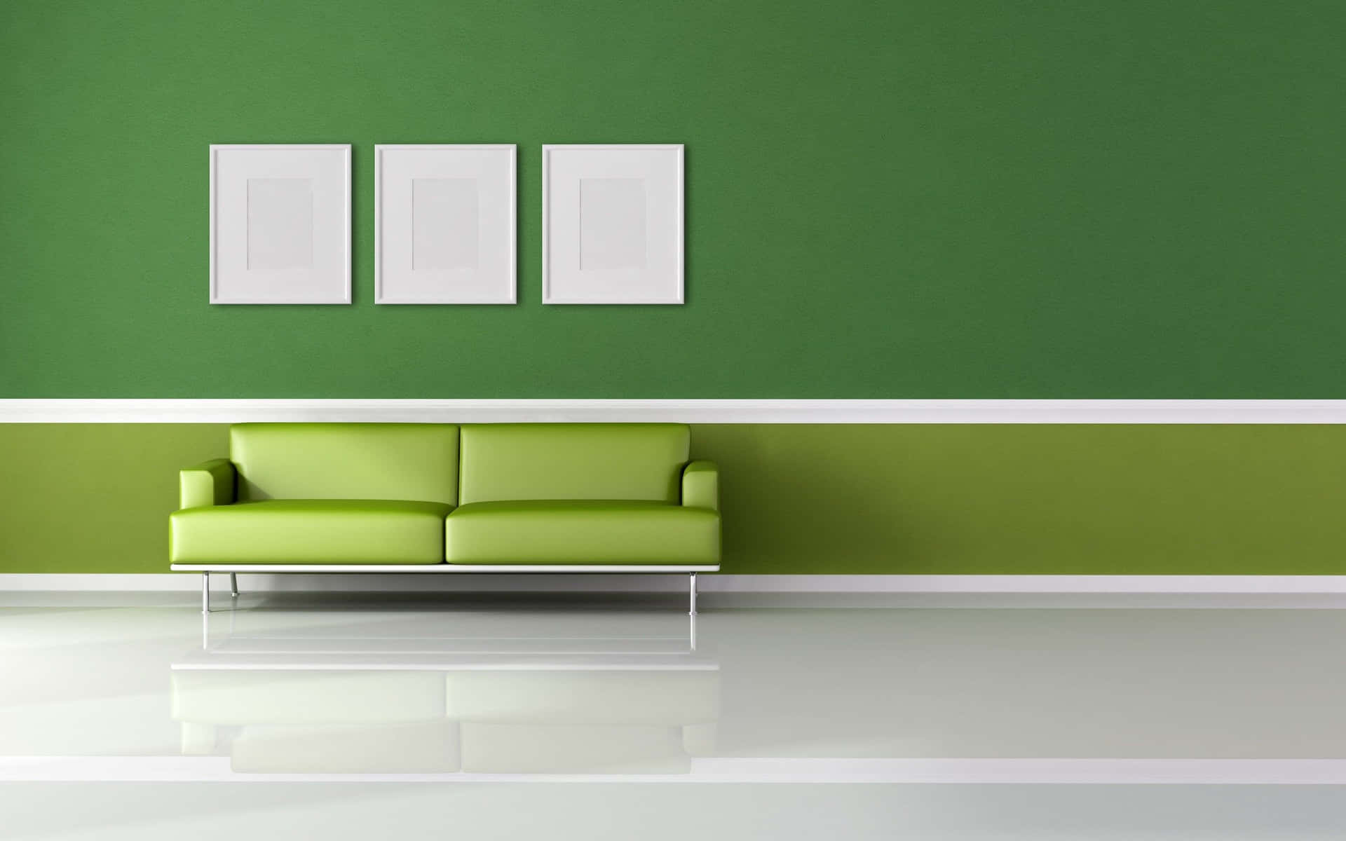 Etmoderne Opholdsområde I Et Moderne Stue Med Vægge Malet I Neutrale Farver.