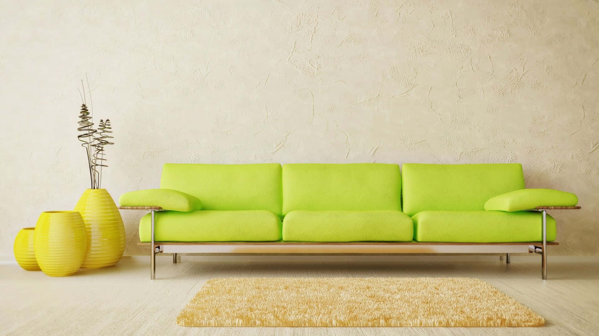 A Bright Green Couch