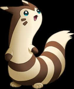 Furret Standing With Black Backdrop Wallpaper