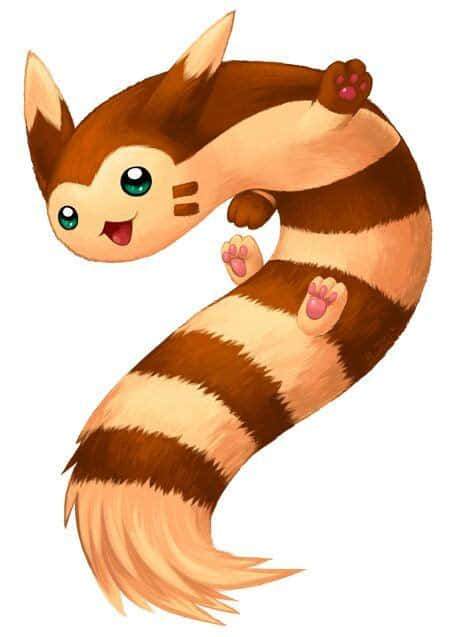Furret With A White Backdrop Phone Wallpaper