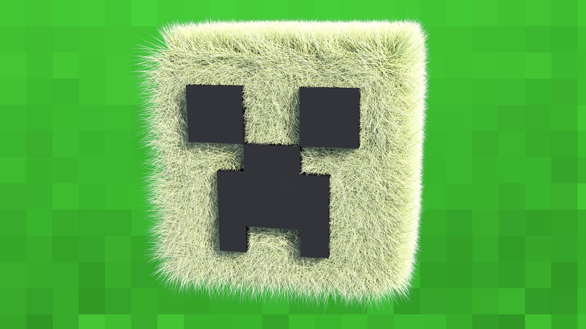 Pelset Minecraft Creeper Hoved. Wallpaper