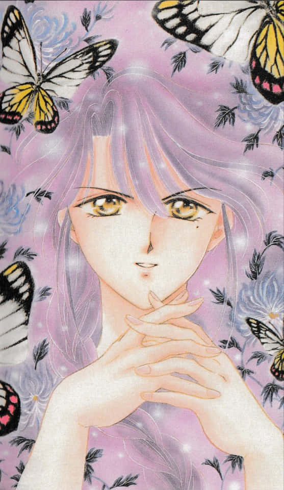 Fushigi Yuugi Nuriko Butterflies Wallpaper