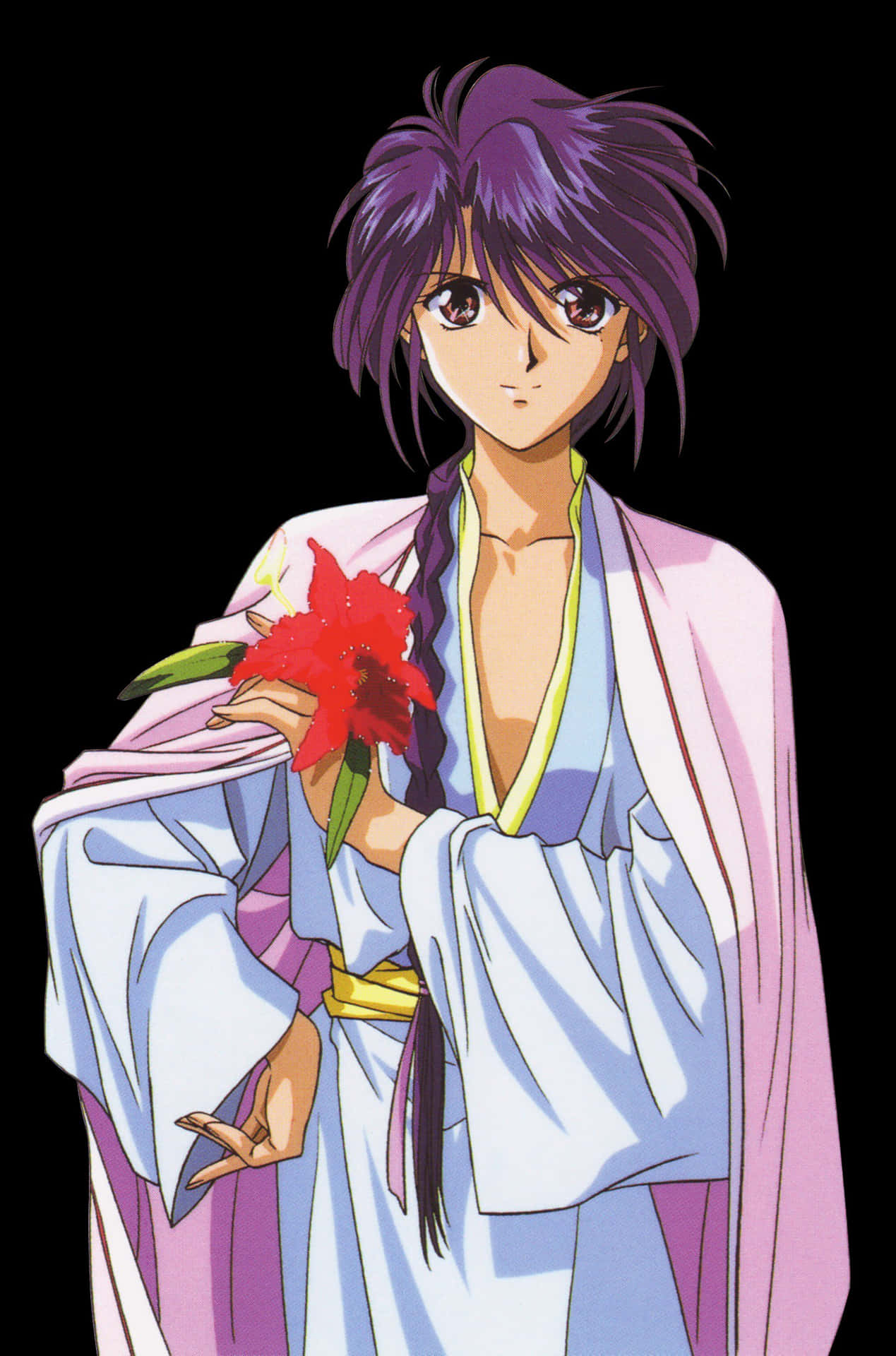 Fushigi Yuugi Nuriko With Flower Wallpaper