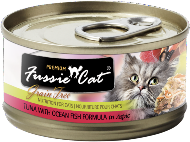 Fussie Cat Tuna Ocean Fish Cat Food Can PNG