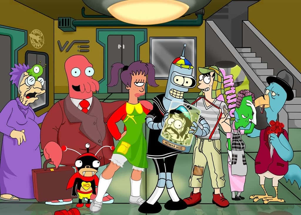 Futurama Crew Exploring the Cosmic Frontier