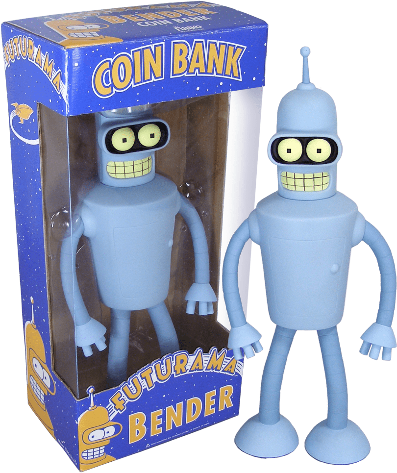 Futurama Bender Coin Bank PNG