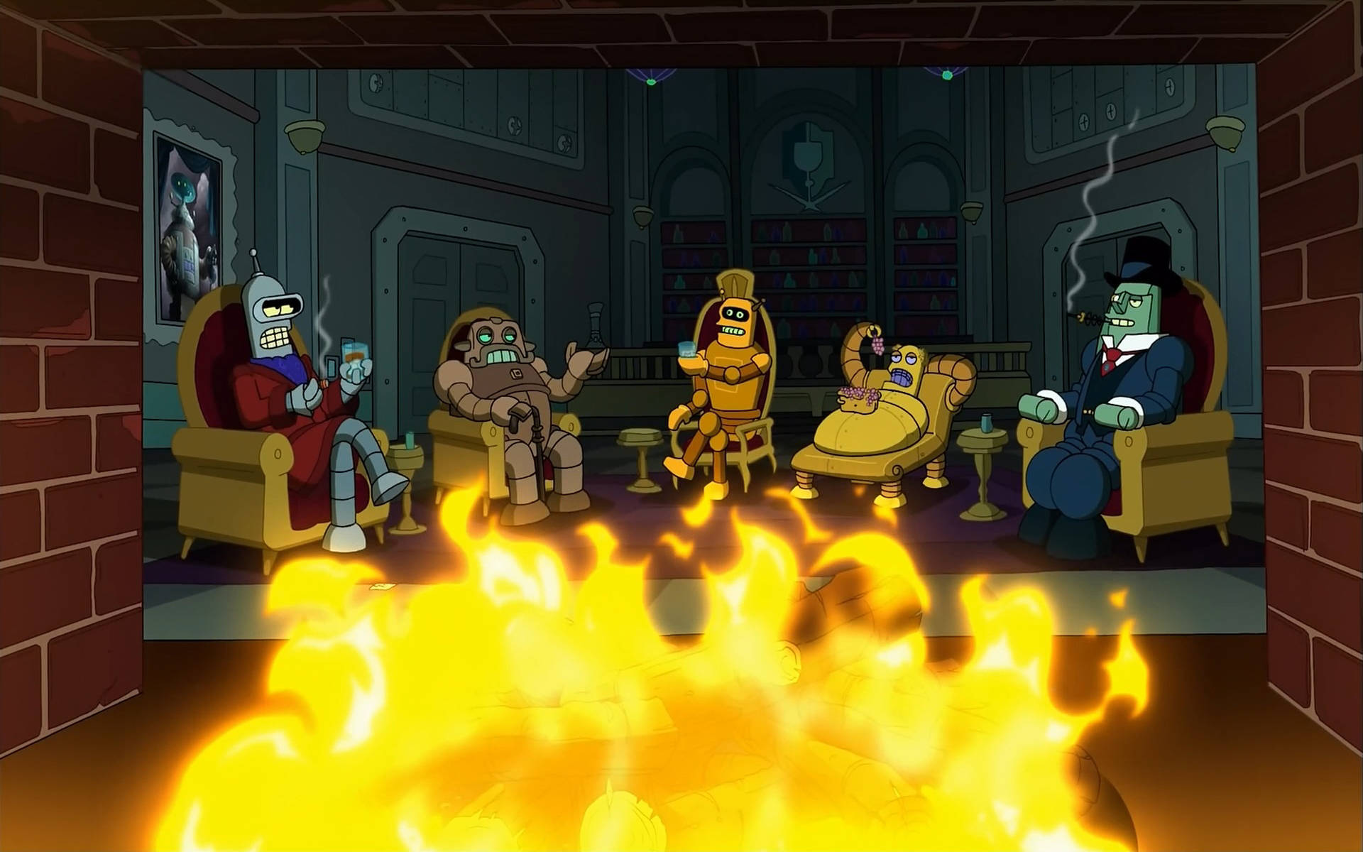Reuniónde Futurama: Bender Robot. Fondo de pantalla