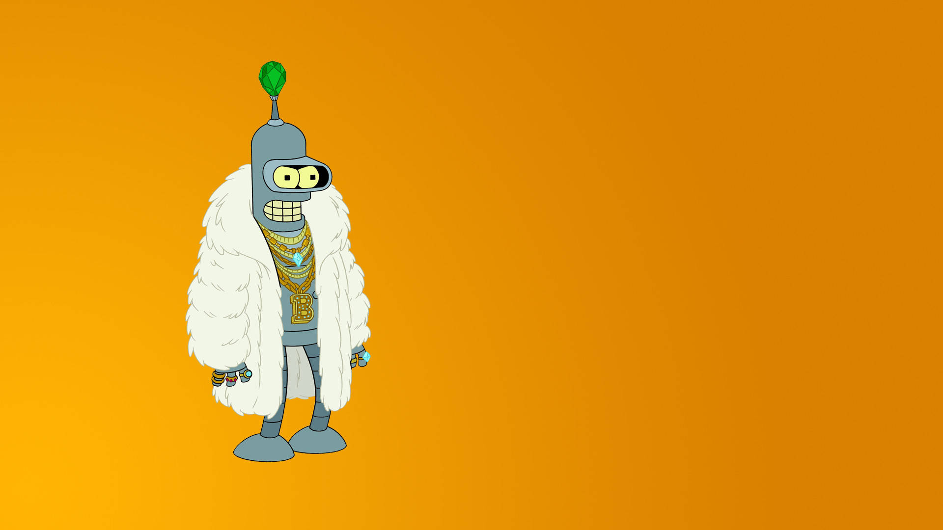 Futurama Bender With White Coat Wallpaper