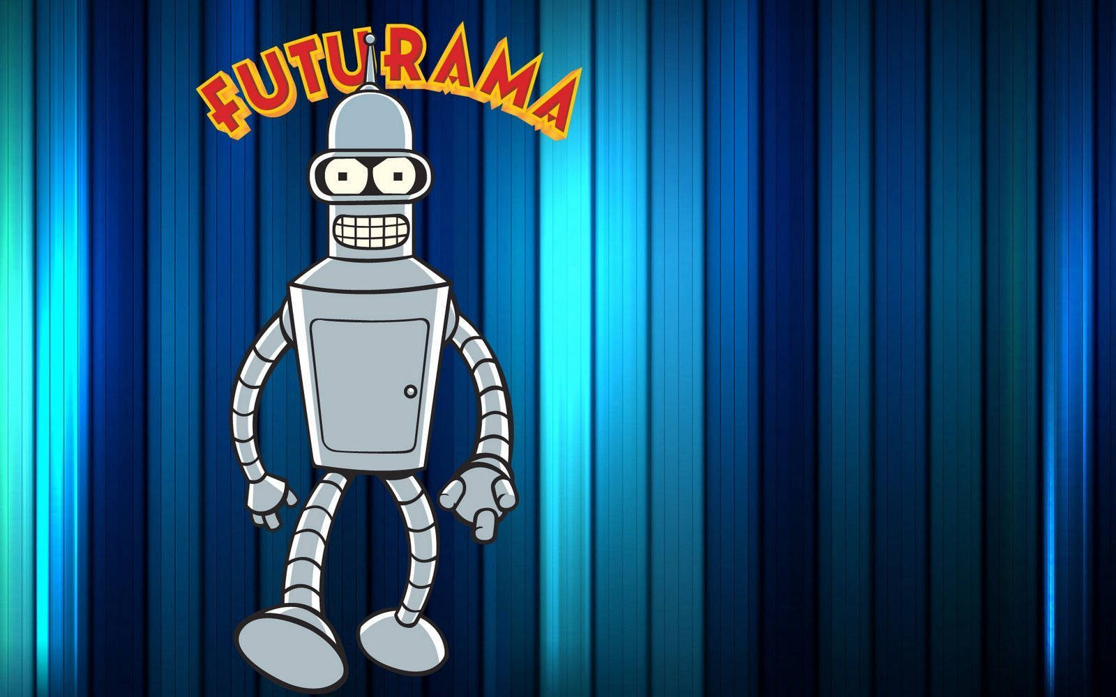 Futurama's Bender Strutting With Style Wallpaper
