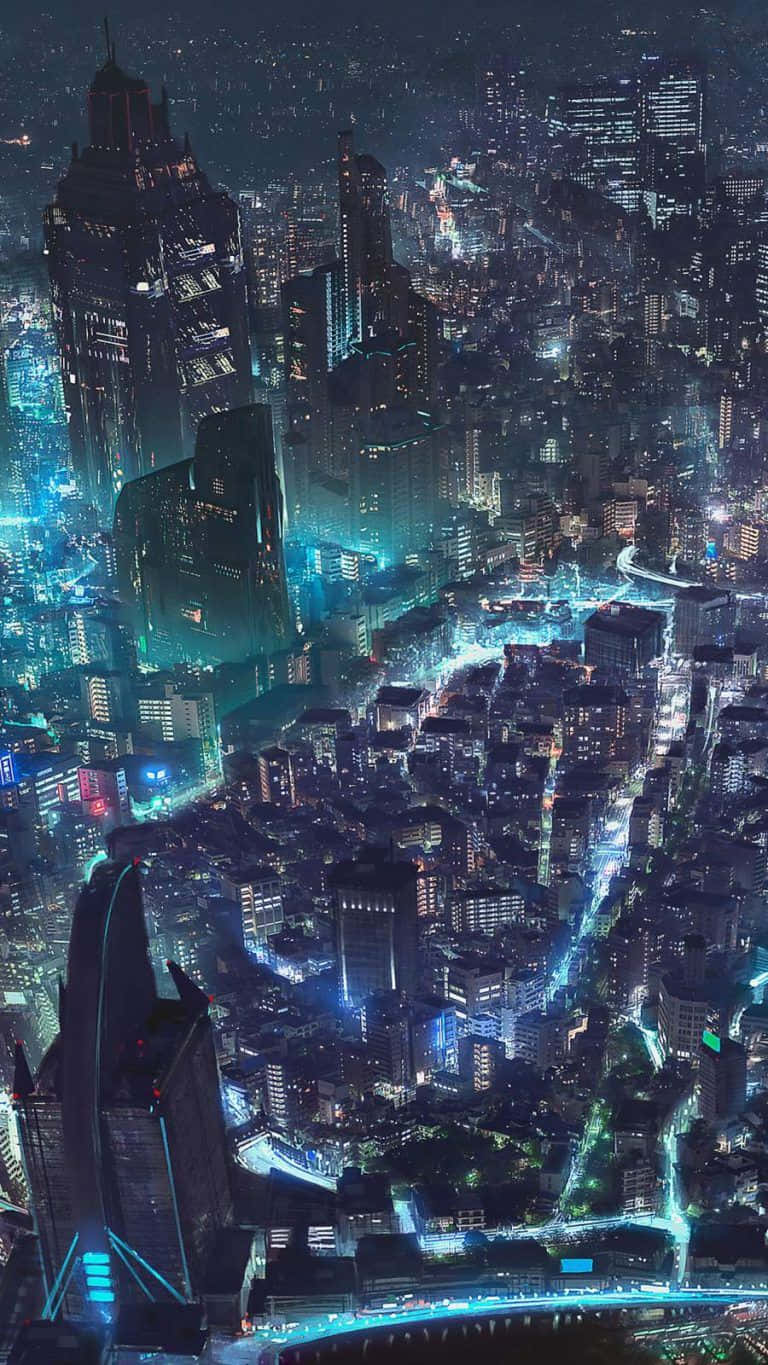 A Futuristic City with Expansive Urban Infrastructure Wallpaper