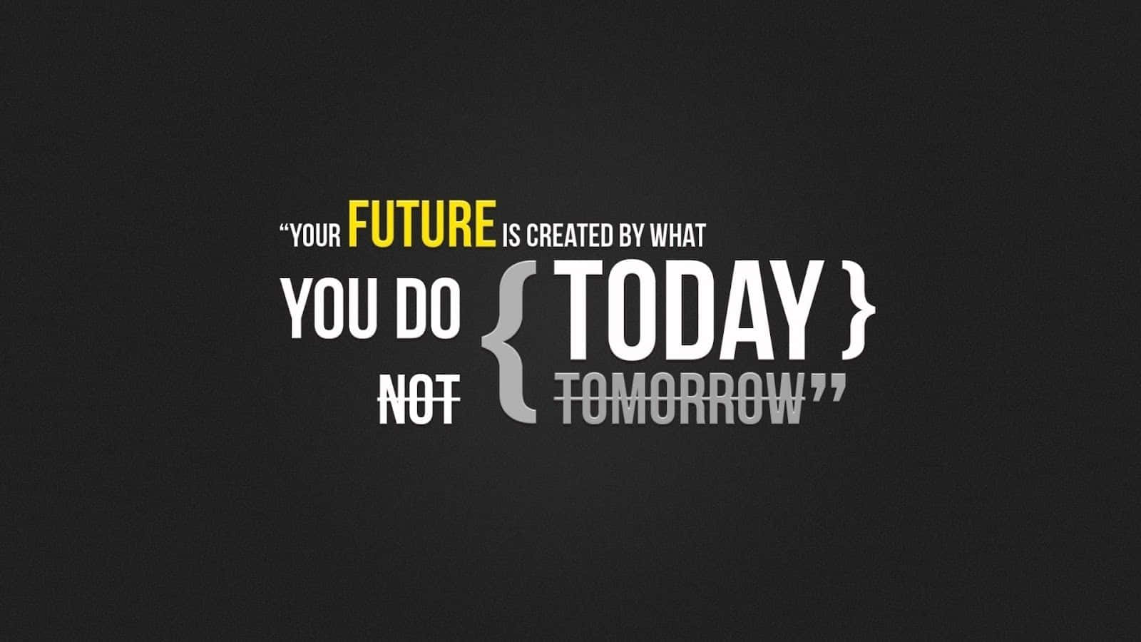 Future Created By Today Quote Wallpaper