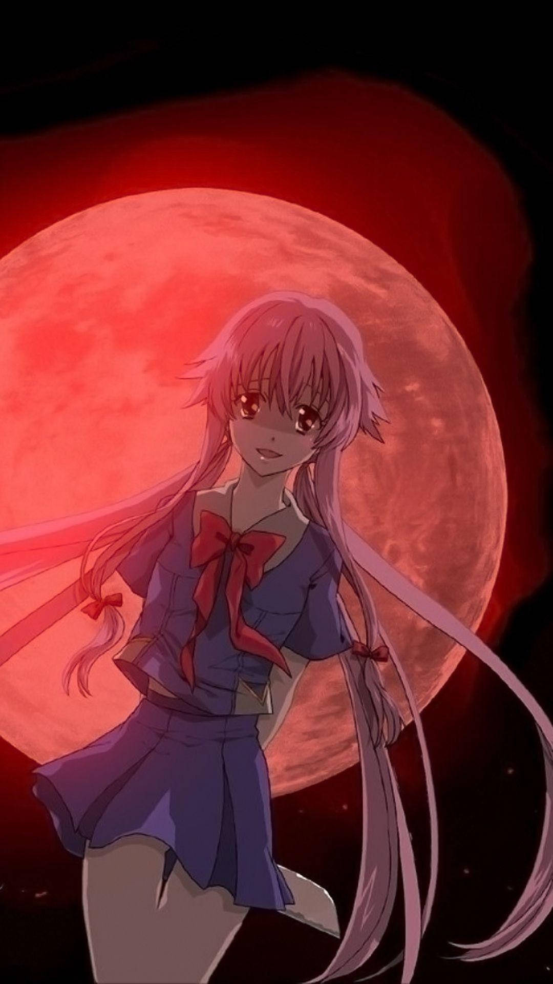 Future Diary With A Full Moon Wallpaper