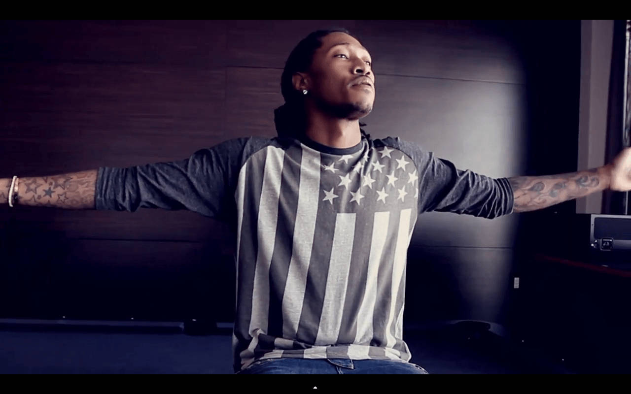 Future Rapper Arms Stretched Wallpaper