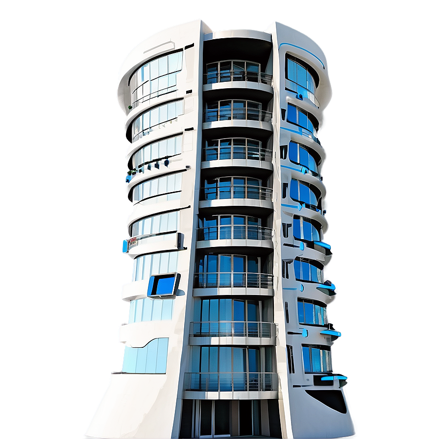 Futuristic Apartment Building Png Roa PNG